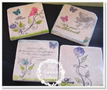 Blessed Floral Coasters_My Creative Cottage
