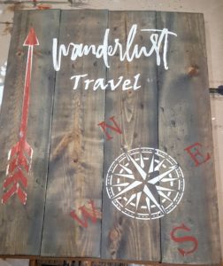 Wanderlust Travel Sign With Logo_My Creative Cottage