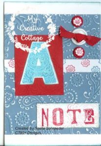 A note card made with embossing and You've Got Flair_ My Creative Cottage