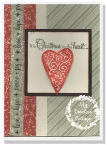 Card made with Amore, Snowflurries and Peace on Earth Stamp Sets