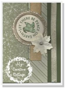 Let there be Peace on Earth Card made with Just for the Holidays and Life's Framework_ My Creative Cottage_Blessed Scrapper