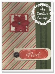 Noel Card with Pointsettia using Just for the Holidays set_My Creative Cottage_Blessed Scrapper