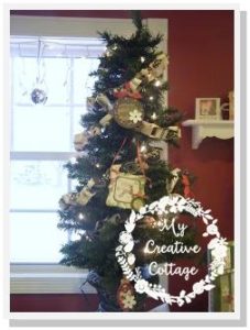 Christmas tree with handmade ornaments_My Creative Cottage