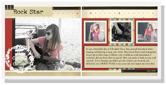 Digital scrapbook layout using the same picture_guitar playing_My Creative Cottage