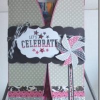 Celebrate pinwheels gift holder with Cricut